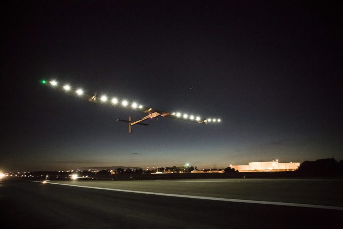 solar impulse 1 by night