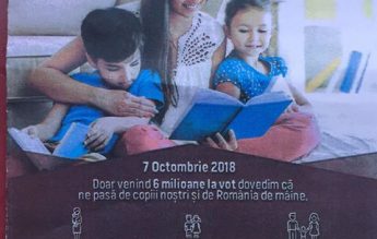 Materiale de propagandă pentru Referendumul din 6-7 octombrie, răspândite în școli publice