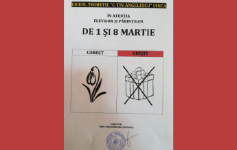 Ghiocei da, cadouri nu. Campanie pentru integritate la un liceu brăilean