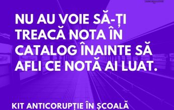 Kit Anticorupție în Școală: campania elevilor din Timiș care vor să schimbe Educația