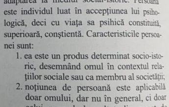 Manual de Psihologie pentru clasa a X-a: Copiii la naștere și bolnavii psihic nu au atributul de persoane