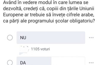 Sondaj viral pe internet: Este bine ca elevii să învețe cifrele arabe?