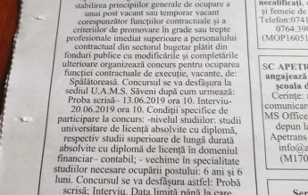Anunț neobișnuit: Spitalul orășenesc Săveni cere studii universitare pentru postul de spălătoreasă