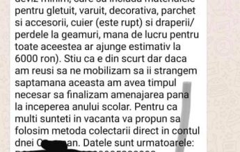 ”Cheta” pentru renovarea sălilor de clasă: un obicei ilegal