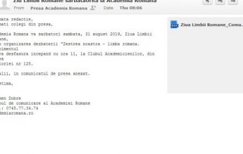 Digi 24: Academia Română a invitat presa la „Ziu Limbii Romane sarbataorita”