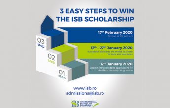 International School of Bucharest (ISB) acordă burse de studiu integrale şi parţiale pentru anul şcolar 2020/2021