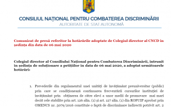 Victorie pentru comunitatea ”Părinții cer schimbare”. Trei colegii din Brașov cu regulamente abuzive, amendate de CNCD