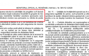 OFICIAL Părinții sunt cei care decid dacă elevii din anii terminali revin în școli. Copiii cu temperatura de peste 37 de grade nu au voie la cursuri