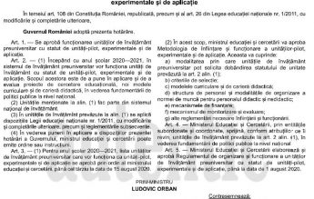 Hotărârea de Guvern privind înființarea școlilor-pilot a apărut în Monitorul Oficial