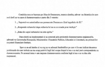 Răspunsul unui primar la o solicitare privind bursele elevilor: ”A-și dorii să vă spun 3 versete”