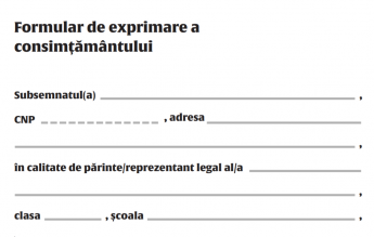 Formularul de consimțământ pentru testare rapidă, varianta finală. Descarcă documentul de aici