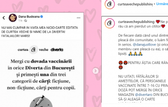 Carte pentru vaccin: Editura Curtea Veche i-a răspuns Danei Budeanu pe limba ei