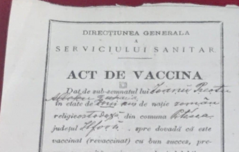 CNCAV: Cum arăta o adeverință de vaccinare emisă în 1873