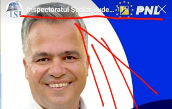 Afiș electoral din competiția internă a PNL, postat pe pagina ISJ Brașov
