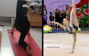 Campioană la gimnastică ritmică a Ucrainei, refugiată în România. Își continuă antrenamentele online