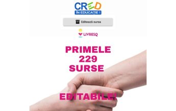 Sursele editabile pentru peste 229 de lecții din Proiectul CRED, lansate pe LIVRESQ