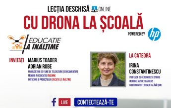 Lecțiile la înălțime: Cu drona la școală