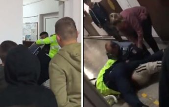 Un polițist s-a ales cu dosar penal după ce a încătușat un elev beat care și-a agresat colegii și profesorii