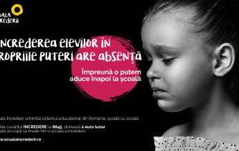 Școala Încrederii lansează campania de donații prin SMS. Actori și oameni de televiziune susțin programul