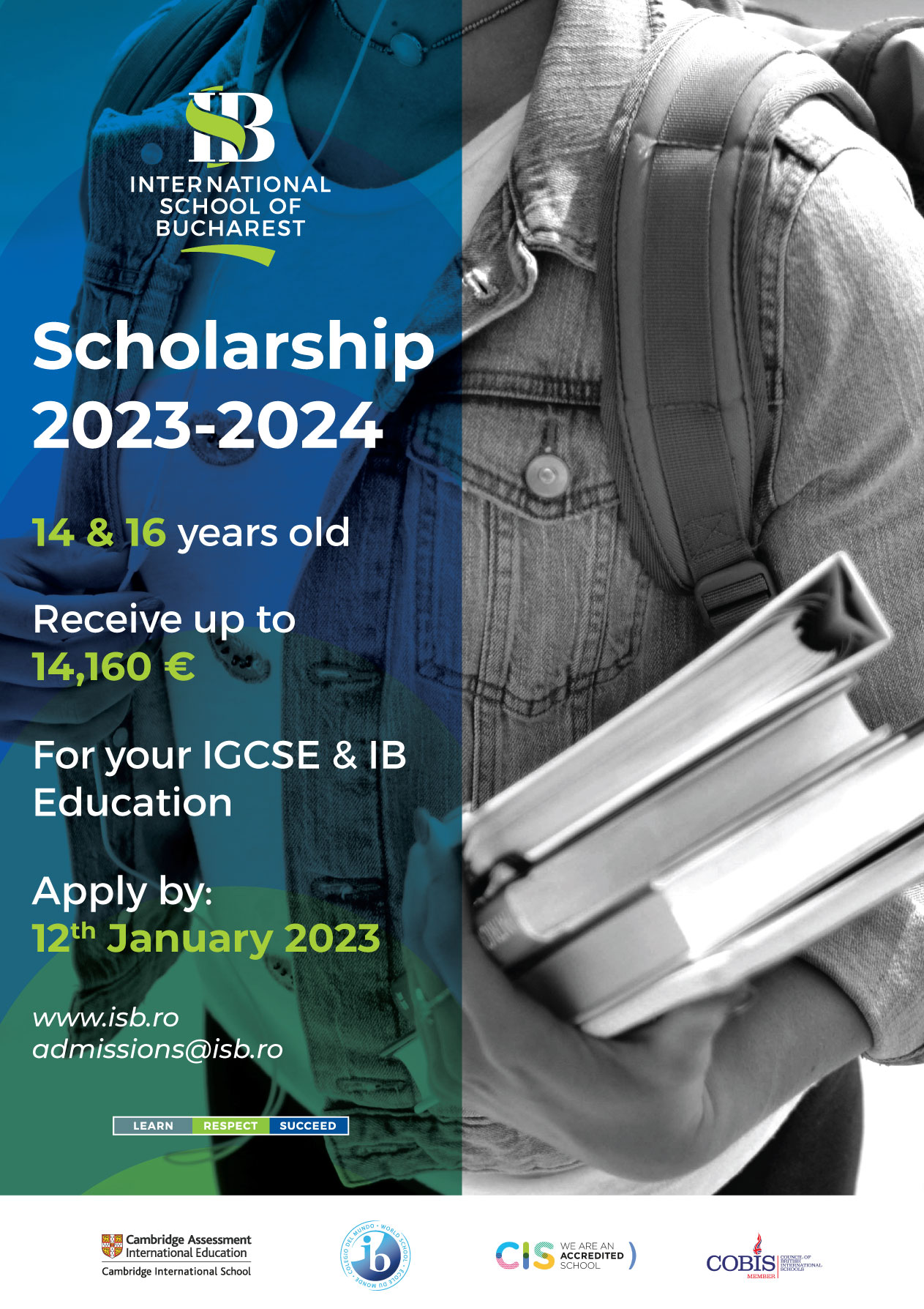 International School of Bucharest (ISB) deschide Programul de Burse