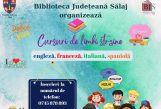 Biblioteca Județeană Sălaj anunță cursuri gratuite de limbi străine, pentru adulți și copii