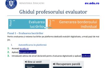 DOCUMENT Ghidul oficial  pentru profesorii evaluatori la simulările de examene naționale