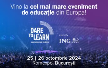 Până pe 30 aprilie, profesorii își pot rezerva locul, în exclusivitate, la Dare to Learn – cel mai mare eveniment educațional din Europa