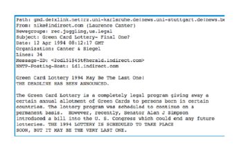 12 aprilie 1994: Prima utilizare a unui program de spam masiv pe internet. Termenul, inspirat de Monty Python