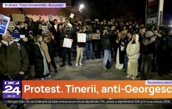 Protest la Piața Universității. ”Tinerii vă spun în cor/Nu votați un dictator”