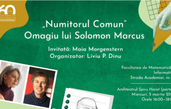 Dialog despre artă și știință între Maia Morgenstern și expertul în lingvistică computațională Liviu P. Dinu, la UniBuc