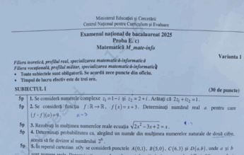 INTEGRAL Subiectele la Matematică și Istorie pe care le-au primit astăzi candidații la BAC