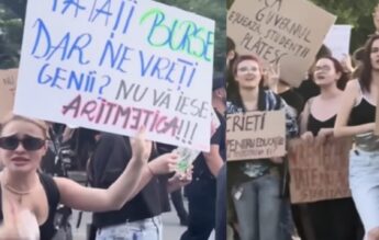 Sute de studenți și elevi au protestat în Piața Universității față de tăierea burselor