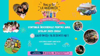 Ultimele locuri disponibile la Grădinița cu program prelungit Prietenii Mei pentru anul școlar 2025–2026!