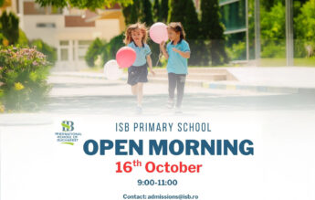 International School of Bucharest vă invită la Dimineața Porților Deschise – Primary School Open Morning