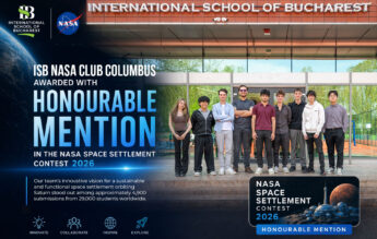 Echipa International School of Bucharest a primit Mențiune Onorabilă în concursul NASA Space Settlement