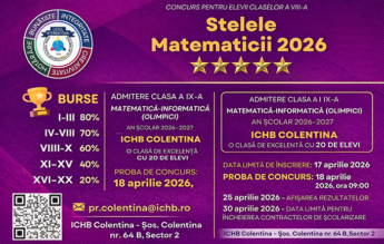 Stelele Matematicii 2026: înscrieri pe ultima sută de metri pentru clasa de elită de la ICHB Colentina