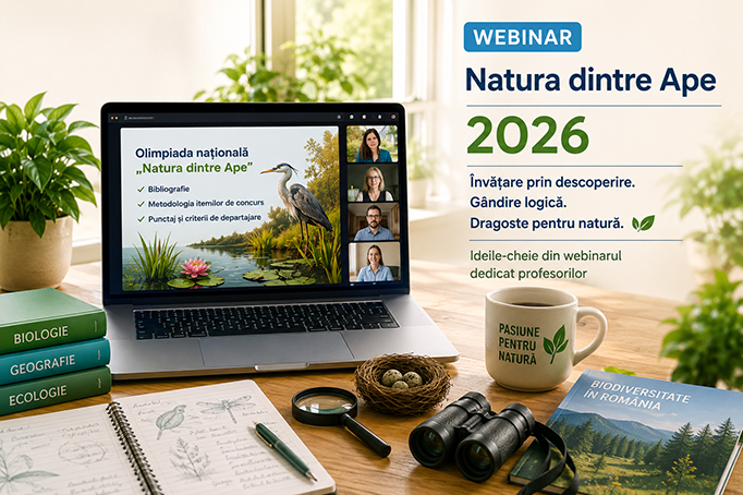 Laptop webinar Natura dintre Ape