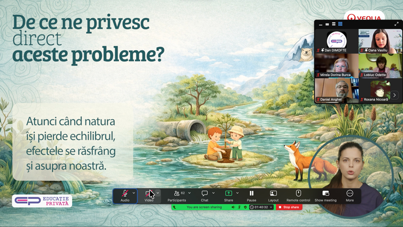 print screen webinar Natura dintre Ape 2026