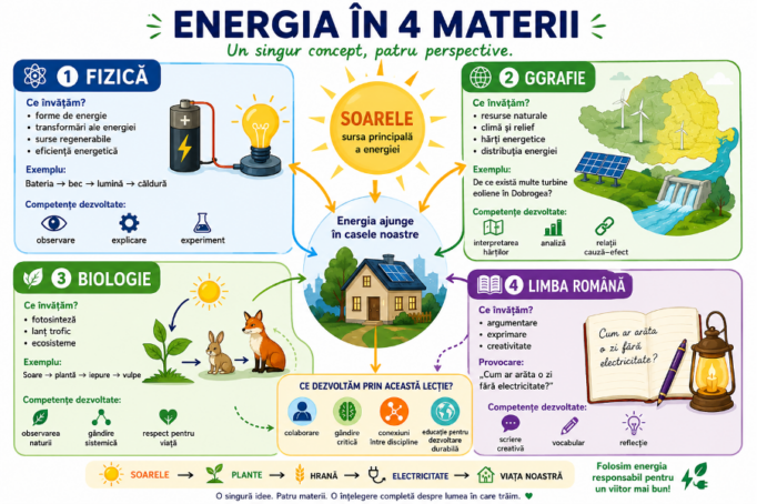 reprezentare grafica lecție transdisciplinara despre energie