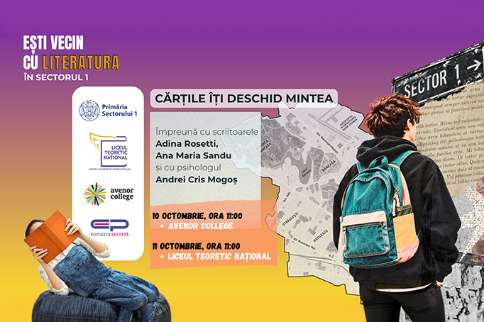 Cărțile ne deschid mintea: două întâlniri despre lectură, copii și ecrane, pe 10 și pe 11 octombrie, în două școli din București